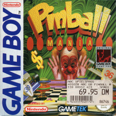 Pinball Mania for the Nintendo Game Boy Front Cover Box Scan