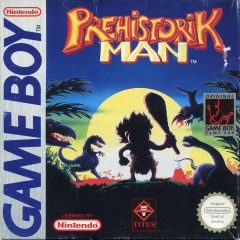 Prehistorik Man for the Nintendo Game Boy Front Cover Box Scan
