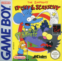 The Simpsons: Itchy & Scratchy: Miniature Golf Madness for the Nintendo Game Boy Front Cover Box Scan