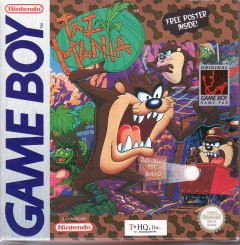 Taz-Mania for the Nintendo Game Boy Front Cover Box Scan