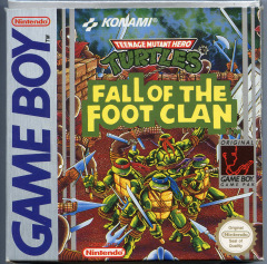 Teenage Mutant Hero Turtles: Fall of the Foot Clan for the Nintendo Game Boy Front Cover Box Scan