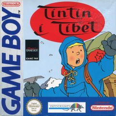 Tintin au Tibet for the Nintendo Game Boy Front Cover Box Scan