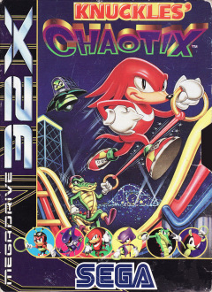 Knuckles' Chaotix for the Sega 32X Front Cover Box Scan