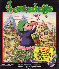 Lemmings for the Commodore Amiga CD32 Front Cover Box Scan