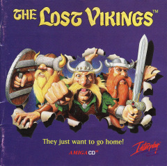 The Lost Vikings for the Commodore Amiga CD32 Front Cover Box Scan