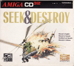 Seek And Destroy for the Commodore Amiga CD32 Front Cover Box Scan