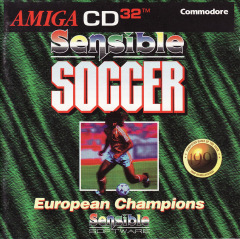 Sensible Soccer: European Champions for the Commodore Amiga CD32 Front Cover Box Scan