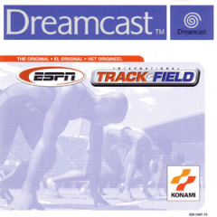 ESPN International Track & Field for the Sega Dreamcast Front Cover Box Scan