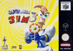 Earthworm Jim 3D for the Nintendo 64 Front Cover Box Scan
