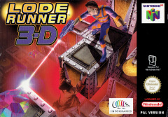 Lode Runner 3-D for the Nintendo 64 Front Cover Box Scan
