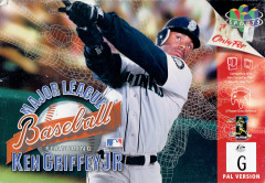 Major League Baseball featuring Ken Griffey Jr for the Nintendo 64 Front Cover Box Scan