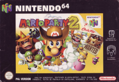 Mario Party 2 for the Nintendo 64 Front Cover Box Scan