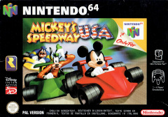 Mickey's Speedway USA for the Nintendo 64 Front Cover Box Scan