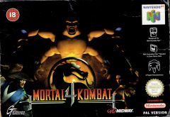 Mortal Kombat 4 for the Nintendo 64 Front Cover Box Scan