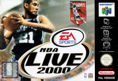 NBA Live 2000 for the Nintendo 64 Front Cover Box Scan