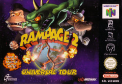 Rampage 2: Universal Tour for the Nintendo 64 Front Cover Box Scan