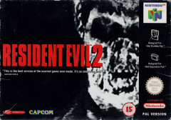 Resident Evil 2 for the Nintendo 64 Front Cover Box Scan