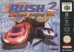Rush 2: Extreme Racing USA for the Nintendo 64 Front Cover Box Scan