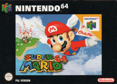 Super Mario 64 for the Nintendo 64 Front Cover Box Scan