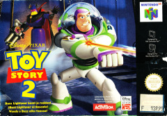 Toy Story 2: Buzz Lightyear to the Rescue! for the Nintendo 64 Front Cover Box Scan