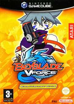 Beyblade Vforce: Super Tournament Battle for the Nintendo GameCube Front Cover Box Scan