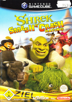 Shrek Smash n' Crash Racing for the Nintendo GameCube Front Cover Box Scan