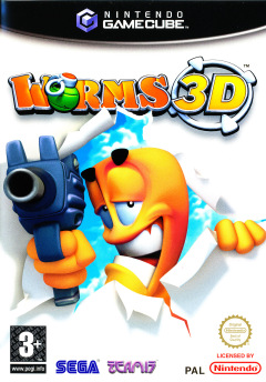 Worms 3D for the Nintendo GameCube Front Cover Box Scan