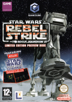 Star Wars: Rogue Squadron III: Rebel Strike: Limited Edition Preview Disc for the Nintendo GameCube Front Cover Box Scan