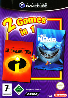 2 Games in 1: Die Unglaublichen + Findet Nemo for the Nintendo GameCube Front Cover Box Scan