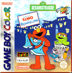 Adventures of Elmo in Grouchland for the Nintendo Game Boy Color Front Cover Box Scan