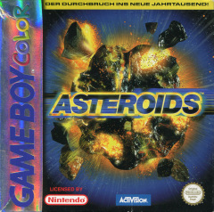Asteroids for the Nintendo Game Boy Color Front Cover Box Scan