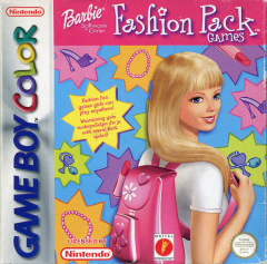 Barbie: Fashion Pack Games for the Nintendo Game Boy Color Front Cover Box Scan