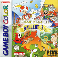 Game & Watch Gallery 3 for the Nintendo Game Boy Color Front Cover Box Scan