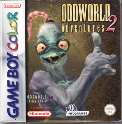 Oddworld Adventures 2 for the Nintendo Game Boy Color Front Cover Box Scan