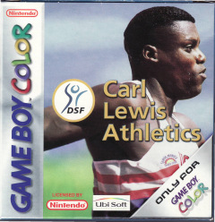 Carl Lewis Athletics 2000 for the Nintendo Game Boy Color Front Cover Box Scan
