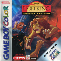 The Lion King: Simba's Mighty Adventure for the Nintendo Game Boy Color Front Cover Box Scan