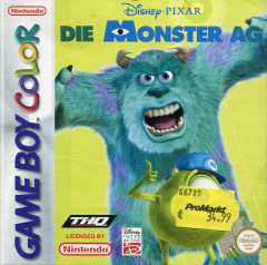 Monsters, Inc. for the Nintendo Game Boy Color Front Cover Box Scan