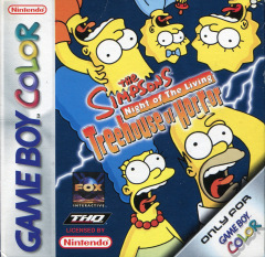 The Simpsons: Night of the Living Treehouse of Terror for the Nintendo Game Boy Color Front Cover Box Scan
