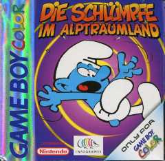 The Smurfs' Nightmare for the Nintendo Game Boy Color Front Cover Box Scan