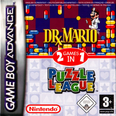 Dr. Mario & Puzzle League: 2 Games in 1 for the Nintendo Game Boy Advance Front Cover Box Scan