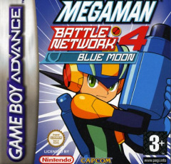 Megaman Battle Network 4: Blue Moon for the Nintendo Game Boy Advance Front Cover Box Scan