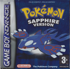 Pokémon: Sapphire Version for the Nintendo Game Boy Advance Front Cover Box Scan