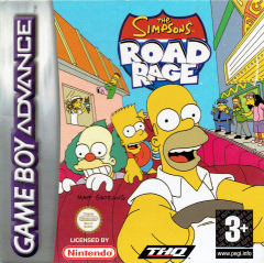 The Simpsons: Road Rage for the Nintendo Game Boy Advance Front Cover Box Scan