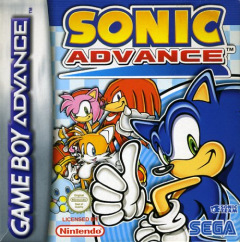 Sonic Advance for the Nintendo Game Boy Advance Front Cover Box Scan