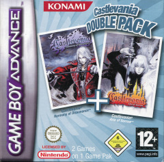 Castlevania Double Pack: Castlevania: Harmony of Dissonance + Castlevania: Aria of Sorrow for the Nintendo Game Boy Advance Front Cover Box Scan