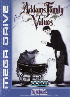 Addams Family Values for the Sega Mega Drive Front Cover Box Scan