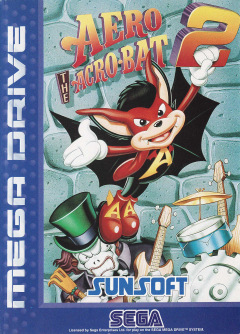 Aero the Acro-Bat 2 for the Sega Mega Drive Front Cover Box Scan