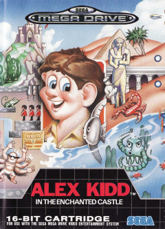 Alex Kidd in The Enchanted Castle for the Sega Mega Drive Front Cover Box Scan