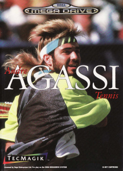 Andre Agassi Tennis for the Sega Mega Drive Front Cover Box Scan