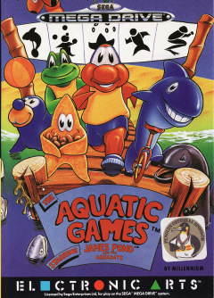 Aquatic Games starring James Pond and the Aquabats for the Sega Mega Drive Front Cover Box Scan